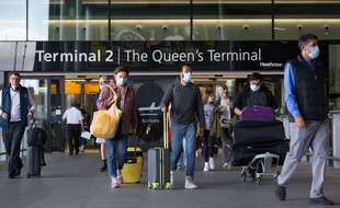 Une sortie de l’aéroport international de Heathrow à l'ouest de Londres, le 30 juillet 2021.