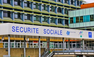 Immeuble de la Caisse d'assurance maladie ou Sécurite Sociale, Le Mans Sarthe, 26 Fevrier 2017;