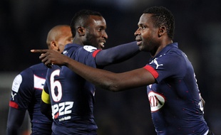 Cheick Diabaté auteur d'un doublé avec les Girondins face à Lorient le 6 décembre 2014.