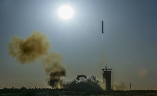 Décollage de la fusée Long March-2C en Chine, le 29 octobre 2018.