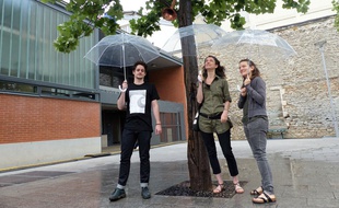 L'Arbre de pluie, le projet urbain des frères Bertin, située au square Schwartzenberg à Paris 10e, le 11 juillet.