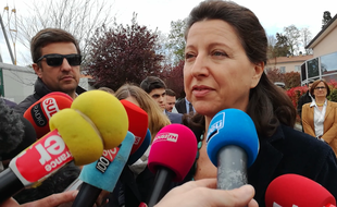 Agnès Buzyn, la ministre de la Santé, mardi après-midi, lors de son passage à l'Ehpad