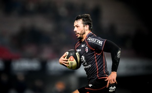L'arrière du Stade Toulousain Clément Poitrenaud lors du match de Top 14 contre La Rochelle, le 10 janvier 2015 au stade Ernest-Wallon de Toulouse.