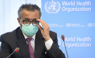 Le directeur général de l'OMS, Tedros Adhanom Ghebreyesus, en mai à Genève (Suisse).