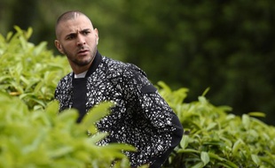 L'attaquant de l'équipe de France Karim Benzema à Clairefontaine, le 4 juin 2014.