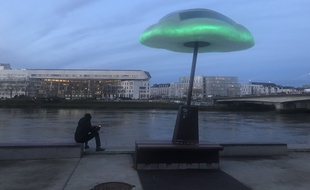 Un nouveau mobilier urbain pour symboliser la qualité de l'air a été installée sur l'île de Nantes en décembre 2019