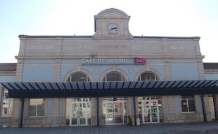 La gare de Vesoul, devant laquelle se sont déroulés les faits.