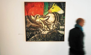 « Les Pâques », l'une des œuvres présentées dans le cadre de l'exposition « Chagall et le livre ».