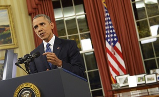Barack Obama s'adresse aux Américains depuis le Bureau ovale de la Maison Blanche, le 6 décembre 2015.