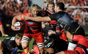 Gerhard Volsoo lors du match Toulon-La Rochelle, le 23 août 2014.