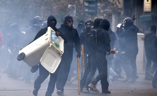 Manifestation contre l'exposition universelle à Milan, le 1er mai 2015.