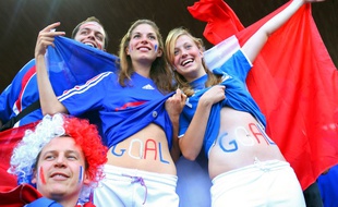 Des supporters des Bleus.