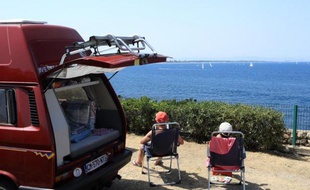 Des touristes près de Argeles-sur-mer, le 21 juin 2014