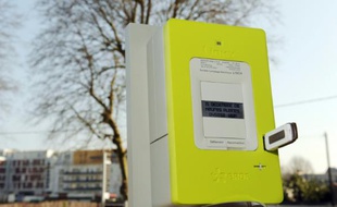 Photo prise le 18 mars 2009 à Tours, du nouveau compteur électronique "communicant", baptisé Linky