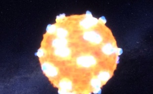 Une explosion d'étoile reconstituée par la Nasa.