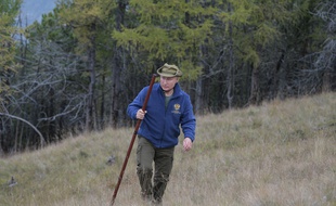 Vladimir Poutine dans la taïga sibérienne, le 6 octobre 2019.