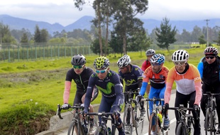 Nairo Quintana, à l'entraînement sur une route ouverte, en 2016