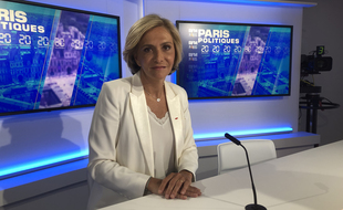 Valérie Pécresse, présidente de la région Ile-de-France et candidate à la réélection, sur le plateau de BFM Paris pour "Paris Politiques" en partenariat avec "20 Minutes".