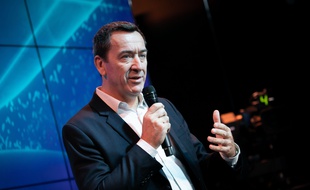 Francois Pesenti, le directeur général de RMC Sport, lors d'une conférence de presse à Paris en octobre 2018.