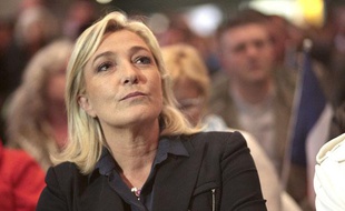 Marine Le Pen à Hénin-Beaumont (Pas-de-Calais) le 4 juin 2012.