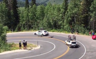 Matt Brammeier a été victime d'une lourde chute sur le Tour de l'Utah le 8 août 2015..