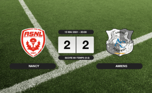 Ligue 2, 38ème journée: Nancy et Amiens font match nul 2-2