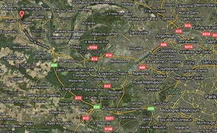 Carte de localisation de Chapet, près des Mureaux, dans les Yvelines.