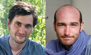 Pierre Torrès (à g.) et Nicolas Hénin, deux des journalistes français qui étaient retenus en otage en Syrie.