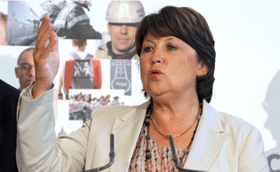 Martine Aubry lors du Conseil national du Parti socialiste le 12 septembre 2009.