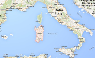Google map de la Sardaigne.