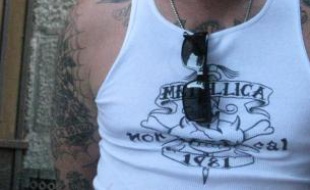 James Hetfield, le chanteur de Metallica, le 7 juillet 2009 à Nîmes