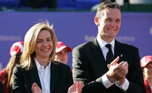 L'infante Cristina et son mari Inaki Urdangarin, le 4 mai 2008 à Barcelone