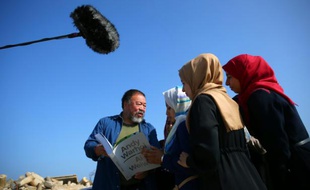 L'artiste dissident chinois Ai Weiwei, le 12 mai 2016 à Gaza