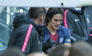 Edinson Cavani était sorti sur blessure contre Bordeaux, le 9 février 2019.