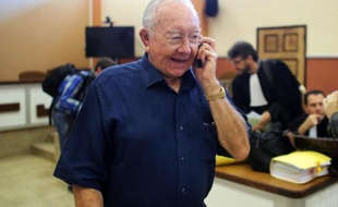 Le sénateur et président de la Polynésie française Gaston Flosse à la Cour d'appel de Papeete le 23 juin 2014