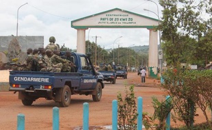 La gendarmerie de Bangui en Centrafrique le 11 octobre 2014