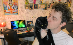 Norman présente son nouveau chat Merlin, dans une vidéo postée le 17 mars 2017 sur YouTube.