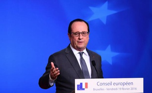 François Hollande à Bruxelles, le 19 février 2016