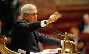 Le président de l'Assemblée nationale Claude Bartolone, le 25 mai 2013 dans l'hémicycle.
