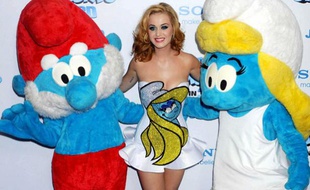 Katy Perry lors de la première du film «The Smurfs», «Les Schtroumpfs» au Ziegfeld Theatre à New-York le 24 juillet 2011