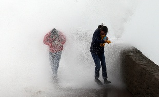 A Biarritz, lors du passage d'une précédente tempête en décembre dernier (image d'illustration).