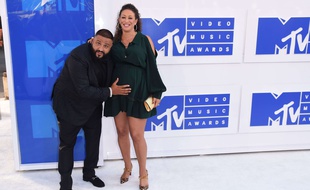DJ Khaled et Nicole Tuck, sa femme, lors des MTV Video Music Awards le 28 août 2016.Stephen Lovekin/Shutter/SIPA