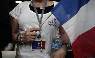Une militante de l'UMP au congrès du 30 mai 2015 à Paris.