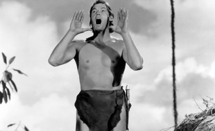 Johnny Weissmuller pousse son célèbre cri dans «Tarzan»