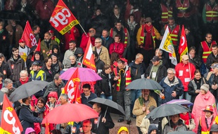 Manifestation des syndicats à Lyon le 1er mai 2015.