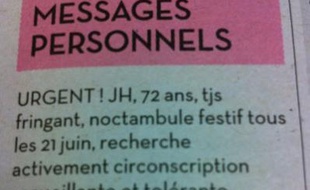 La petite annonce parue dans Libération le mardi 20 décembre, ironisant sur Jack Lang.