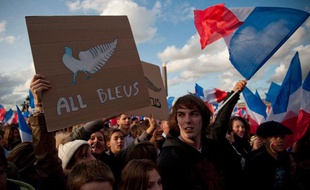 Les supporters étaient présents pour accueillir le XV de France le 26 octobre sur la place de la Concorde.