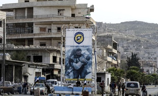 Des combattants de l'opposition syrienne à Idelb, le 13 octobre 2018.