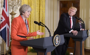 Theresa May à la Maison-Blanche avec Donald Trump, le 27 janvier 2017.