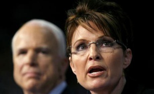 Sarah Palin, colistière du républicain John McCain dans la course à la Maison Blanche, le 29 août 2008 à Dayton, dans l'Ohio.